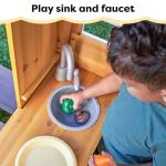 KidKraft Modern Outdoor Wooden Playhouse with Picnic Table, Mailbox and Outdoor Grill, Gift for Ages 3+ by KidKraft