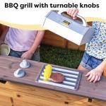 KidKraft Modern Outdoor Wooden Playhouse with Picnic Table, Mailbox and Outdoor Grill, Gift for Ages 3+ by KidKraft