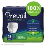 Prevail 2X-Large | Unisex Incontinence Protective Underwear | Maximum Absorbency | 48 Count (4 bags of 12) by Prevail