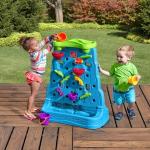Step2 Waterfall Discovery Wall | Double-Sided Outdoor Water Play Set with 13-Pc Water Accessory Set, Multicolor, Basic by Step2