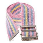 COW&COW Transfer and Gait Belt 54inch - with Metal Buckle - Transfer Walking and Standing Assist Aid for Caregiver Nurse Therapist 2 inches - with Metal Buckle (Rainbow) from COW&COW Care