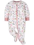 Gerber Baby Girls' 4 Pack Sleep 'N Play Footie, Bear Pink, 6-9 Months from Gerber