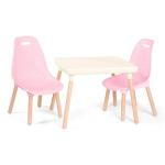 B. spaces â Kids Table and Chair Set â 1 Craft Table & 2 Kids Chairs â Natural Wooden Legs â Furniture for Kids â Pink & Ivory â 3 Years + (BX2041C1Z) from Branford Ltd.