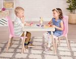 B. spaces â Kids Table and Chair Set â 1 Craft Table & 2 Kids Chairs â Natural Wooden Legs â Furniture for Kids â Pink & Ivory â 3 Years + (BX2041C1Z) from Branford Ltd.