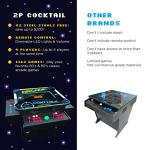 Creative Arcades Full Size Commercial Grade Cocktail Arcade Machine | 2 Player | 1162 Games | 22" LCD Screen | 3 Sided | Square Glass Top |4 Sanwa Joysticks | Trackball | 2 Stools | 3 Year Warranty by Creative Arcades