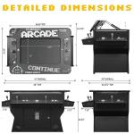 Creative Arcades Full Size Commercial Grade Cocktail Arcade Machine | 2 Player | 1162 Games | 22" LCD Screen | 3 Sided | Square Glass Top |4 Sanwa Joysticks | Trackball | 2 Stools | 3 Year Warranty by Creative Arcades
