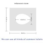 50 Pcs-Disposable Travel Plastic Toilet Seat Waterproof Portable WC Cushion Toilet Cushion for Baby Pregnant Mom, Independent Packaging Suitable for Travel from EGV