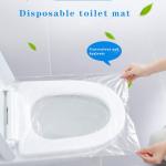 50 Pcs-Disposable Travel Plastic Toilet Seat Waterproof Portable WC Cushion Toilet Cushion for Baby Pregnant Mom, Independent Packaging Suitable for Travel from EGV