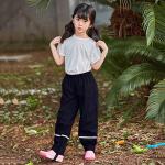 Kids Boys Girls Rain Pants Windproof Waterproof Mud Trousers Clothes Lightweight Rainwear Pants Windproof Pants Black by Generic