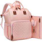 Diaper Bag Backpack - Large Travel Diaper Bags for Baby Girl & Boy - Portable Changing Pad, Stroller Straps, Insulated Pockets - Waterproof - Baby Shower Gifts - 16.5x9.4x14", 30L Capacity, Pink by 