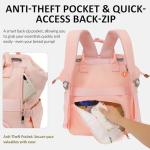 Diaper Bag Backpack - Large Travel Diaper Bags for Baby Girl & Boy - Portable Changing Pad, Stroller Straps, Insulated Pockets - Waterproof - Baby Shower Gifts - 16.5x9.4x14", 30L Capacity, Pink by 