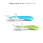 Munchkin Gentle Scoop Baby Silicone Trainer Spoons with Choke Guard, 4pk, Blue/Green by Munchkin