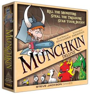 Munchkin Deluxe Board Game (Base Game), Family Board & Card Game, Adults, Kids, & Fantasy Roleplaying Game, Ages 10+, 3-6 Players, Avg Play Time 120 Min, From Steve Jackson Games from Steve Jackson Games