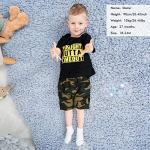 Toddler Baby Boy Summer Outfits Short Sleeve Toddler Boy Clothes Spring Summer Baby Boy Clothes 18-24 Months Black from 