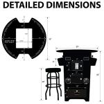 Creative Arcades Full Size Commercial Grade Pub Arcade Machine | 2 Player | 60 Games | 22" LCD Screen | Round Glass Top | 2 Sanwa Joysticks | 2 Stools Included | 3 Year Warranty by Creative Arcades