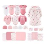 The Peanutshell Newborn Clothes & Accessories Set - 23 Piece Baby Girl Layette Gift Set - Fits Newborn to 3 Months - Rainbow & Safari, Pink from Farallon Brands