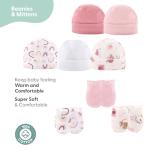 The Peanutshell Newborn Clothes & Accessories Set - 23 Piece Baby Girl Layette Gift Set - Fits Newborn to 3 Months - Rainbow & Safari, Pink from Farallon Brands