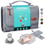 Portable Diaper Changing Pad for Baby, Detachable Travel Changing Pad with Baby Wipes Pocket, Gifts for Baby Shower, Newborn Girls and Boys by Alatino