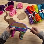 Craft-tastic â Yarn Elephants Kit â Craft Kit Makes 2 Yarn-Wrapped Elephants by Ann Williams Group, LLC