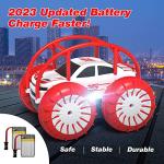 Remote Control Car, RC Cars Amphibious Land & Water Toy Off-Road RC Boat, 360Â°Flip Rotation Stunt Car with Sidelights for Toddlers 3 4 5 6 7 8 9 10 11 12 Years Kids Boys Girls from MaxTronic