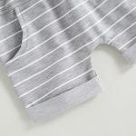 Toddler Baby Boy Summer Outfits Striped Sleeveless Tank Tops and Stretch Casual Shorts Pocket Set Cute Newborn Clothes (Gray, 12-18 Months) from allshope