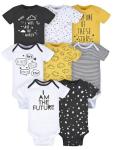 Gerber unisex baby 8-pack Short Sleeve Onesies Bodysuits and Toddler T Shirt Set, Star, 3-6 Months US by GERLO