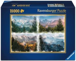 RavensburgerÂ Castle Through The Seasons 18,000 Piece Jigsaw Puzzle for Adults - 16137 - Every Piece is Unique, Softclick Technology Means Pieces Fit Together Perfectly from Ravensburger
