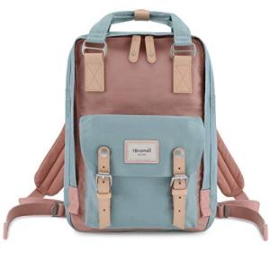 Himawari School Functional Travel Waterproof Backpack Bag for Men & Women | 14.9"x11.1"x5.9" | Holds 13-in Laptop (pink&blue) by himawari