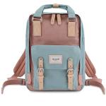 Himawari School Functional Travel Waterproof Backpack Bag for Men & Women | 14.9"x11.1"x5.9" | Holds 13-in Laptop (pink&blue) by himawari