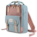 Himawari School Functional Travel Waterproof Backpack Bag for Men & Women | 14.9"x11.1"x5.9" | Holds 13-in Laptop (pink&blue) by himawari
