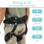 Vive Heavy Duty Transfer Belt with Leg Straps - Quick Release Gait Belts for Seniors - Adjustable Bed, Walk and Stand Assist Aid with Handles - Physical Therapy Mobility Aid for Elderly (Black) by Vive Health