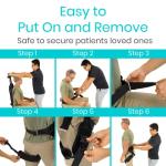 Vive Heavy Duty Transfer Belt with Leg Straps - Quick Release Gait Belts for Seniors - Adjustable Bed, Walk and Stand Assist Aid with Handles - Physical Therapy Mobility Aid for Elderly (Black) by Vive Health