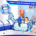 3pc Kids Play Tent for Boys with Ball Pit, Crawl Tunnel, Rocket Ship Tents for Toddlers, Baby Space World Playhouse Toys, Boys Indoor& Outdoor Play House, Perfect Kidâs Gifts (3PC Rocket Play Tent) from Dongguan Sainuo Outdoor Gear Co., Ltd