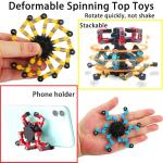 4 Pack Transformable Fidget Spinner Fidget Toys Set, Fidget Spinner Transformable ,Sensory Fidget Toys Stress Relief and Anti Anxiety Toys for Kids and Adults Gift for Christmas Birthday Party Favor from huamei