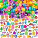 JOYIN 100 Pcs Prefilled Easter Eggs with Novelty Toys Premium for Easter Theme Party Favor, Easter Eggs Hunt, Easter Basket Stuffers Fillers, Classroom Supplies from Joyin Inc