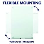 Quartet Glass Whiteboard, Magnetic Dry Erase White Board, 4' x 3', Frameless Infinity Wall Hanging Mount, Home School Supplies or Home Office Decor, Includes 2 Magnets, 1 Dry Erase Marker (G4836W) from ACCO Brands