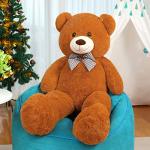 Toys Studio Giant Teddy Bear Plush Stuffed Animals for Girlfriend or Kids 47 inch, (Dark Brown) by Toys Studio