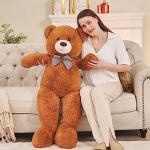 Toys Studio Giant Teddy Bear Plush Stuffed Animals for Girlfriend or Kids 47 inch, (Dark Brown) by Toys Studio