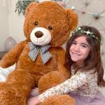 Toys Studio Giant Teddy Bear Plush Stuffed Animals for Girlfriend or Kids 47 inch, (Dark Brown) by Toys Studio