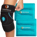Knee Ice Pack Wrap - Cold Therapy with Adjustable Compression Support for Joint Pain, Injuries, Bursitis Pain Relief, Knee Surgery, Arthritis, Meniscus Tear, ACL, Sprains & Swelling by PhysioNatural