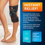 Knee Ice Pack Wrap - Cold Therapy with Adjustable Compression Support for Joint Pain, Injuries, Bursitis Pain Relief, Knee Surgery, Arthritis, Meniscus Tear, ACL, Sprains & Swelling by PhysioNatural