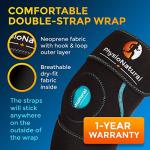Knee Ice Pack Wrap - Cold Therapy with Adjustable Compression Support for Joint Pain, Injuries, Bursitis Pain Relief, Knee Surgery, Arthritis, Meniscus Tear, ACL, Sprains & Swelling by PhysioNatural