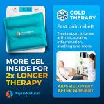 Knee Ice Pack Wrap - Cold Therapy with Adjustable Compression Support for Joint Pain, Injuries, Bursitis Pain Relief, Knee Surgery, Arthritis, Meniscus Tear, ACL, Sprains & Swelling by PhysioNatural