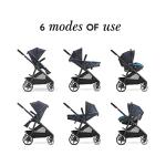 Evenflo Gold, SensorSafe Shyft Smart Modular Travel System with SecureMax Smart Infant Car Seat, Six Different Modes, Syncs with SensorSafe App, 3-Position Recline, Fits Babies 4-35 Pounds, Sapphire by Evenflo Gold