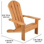KidKraft Wooden Adirondack Children's Outdoor Chair, Kid's Patio Furniture, Honey, Gift for Ages 3-8 21.5 x 19.2 x 24.5 by kidkraft