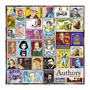 Re-marks Famous Authors Postage-Stamp Collage Puzzle, 1000 Piece Jigsaw Puzzle for All Ages by Re-marks