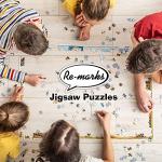 Re-marks Famous Authors Postage-Stamp Collage Puzzle, 1000 Piece Jigsaw Puzzle for All Ages by Re-marks