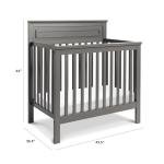 DaVinci Autumn 4-in-1 Convertible Mini Crib in Slate, Greenguard Gold Certified by DaVinci - DROPSHIP