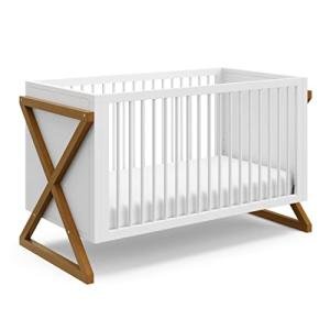 Storkcraft Equinox 3-in-1 Convertible Crib (Vintage Driftwood) â Easily Converts to Toddler Bed and Daybed, 3-Position Adjustable Mattress Support Base, Modern Two-Tone Design for Contemporary Nursery from Storkcraft