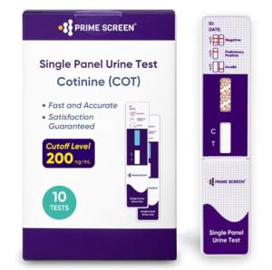Prime Screen [10 Pack] Nicotine Tobacco Cotinine Urine Test Kit - Urine Dip Card Testing Cotinine from Smoking - WCOT-114 from Wondfo